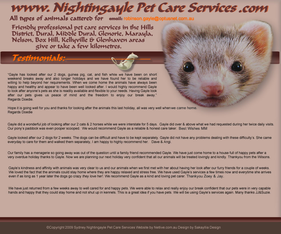 nightingayle contact me page